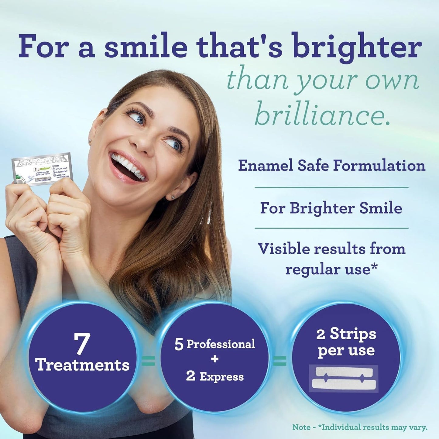 Coconut Oil Teeth Whitening Strips – Gentle, Enamel-Safe Whitening for Sensitive Teeth (7 Pairs)
