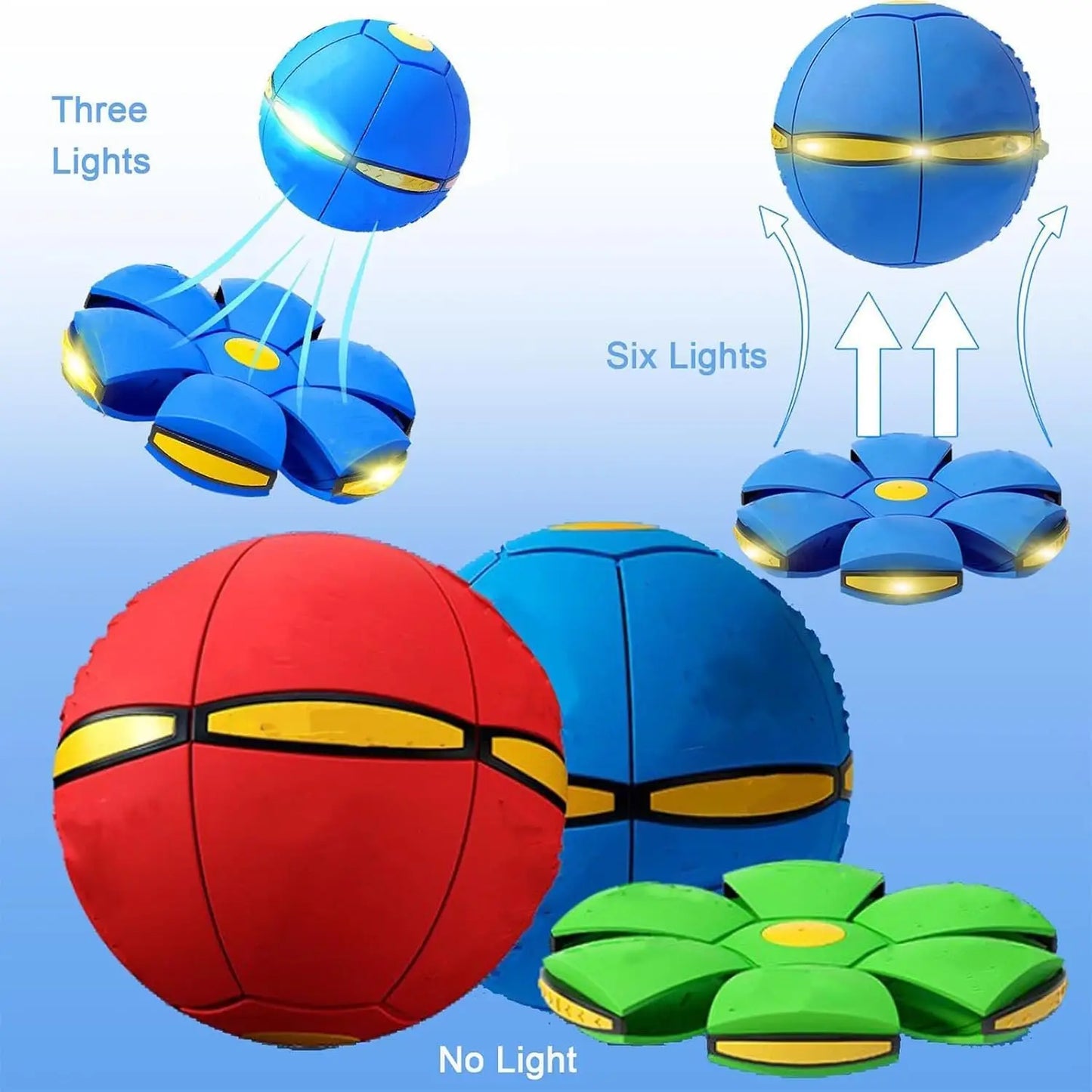 Magic Flying Saucer Bouncy Stomp Ball Puzzle Pet Kids Interactive Toys Gift Outdoor Decompression Transformation Sports Balls