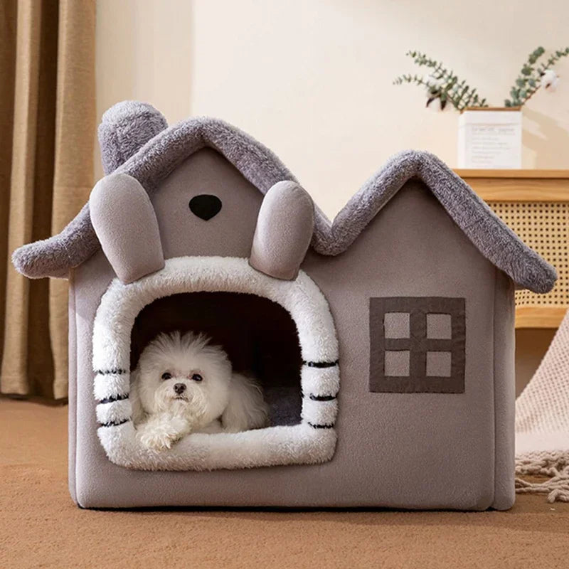 Foldable Dog House Kennel Bed Mat For Small Medium Dogs Cats Winter Warm Cat Bed Nest Pet Products Basket Pets Puppy Cave Sofa