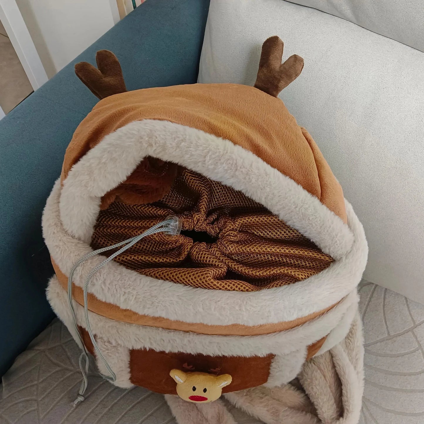 Winter Cat Backpack Carrier Warm Cozy Portable Travel Bubble Bag for Small Cats Kitten Airline Approved Pet Taxi to Vet