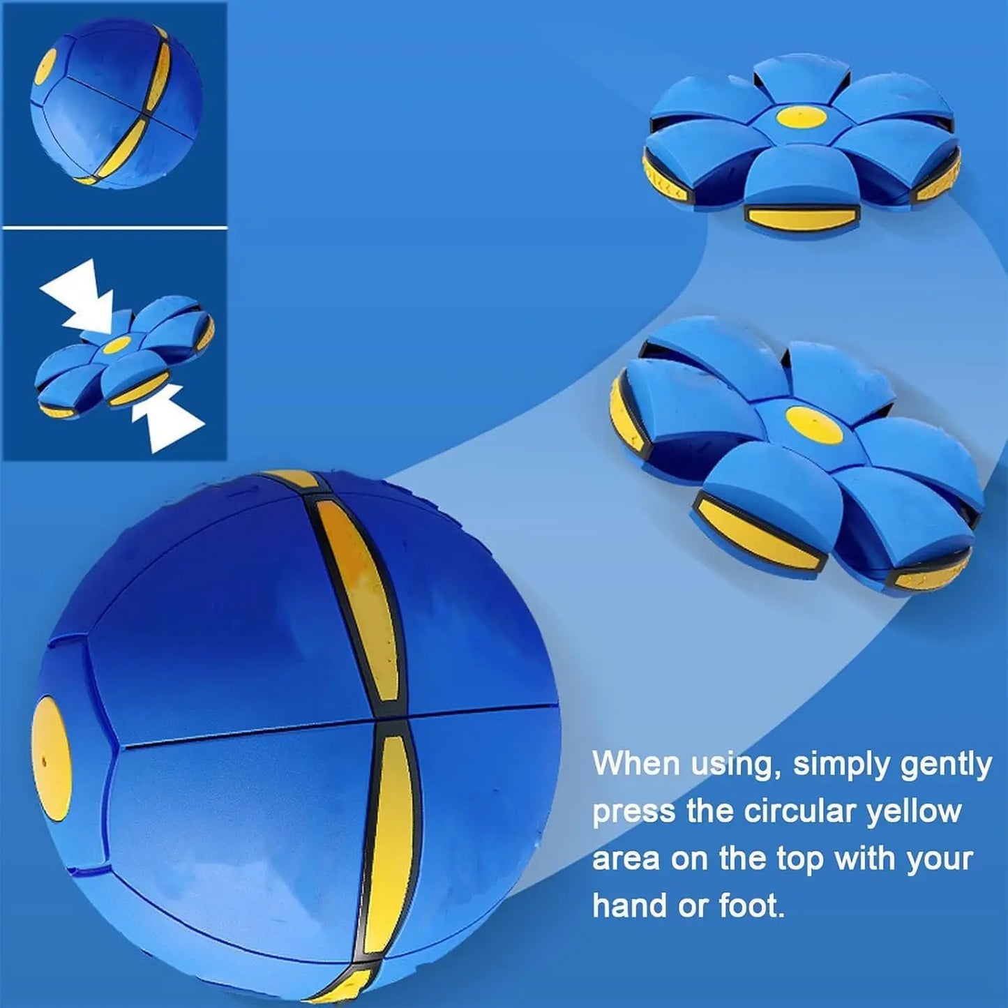 Magic Flying Saucer Bouncy Stomp Ball Puzzle Pet Kids Interactive Toys Gift Outdoor Decompression Transformation Sports Balls