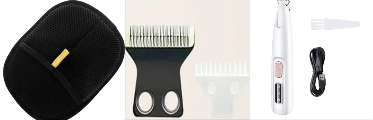 Professional Dog Paw Trimmer with LED Light & Wide Blade